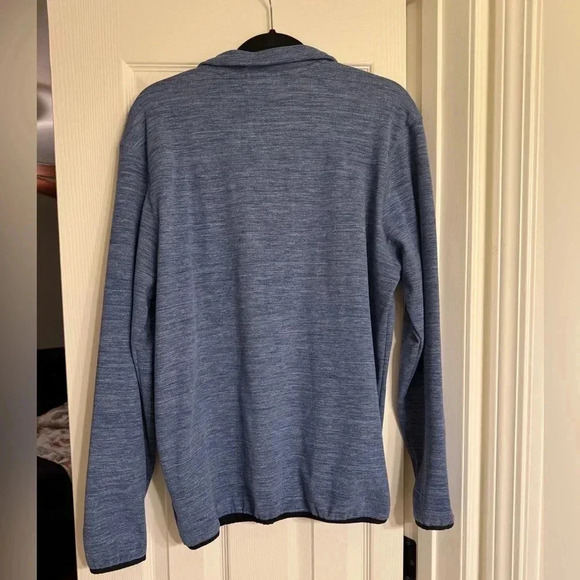 Avalanche Men's Quarter Zip Stand Up Collar Top, Blue, Size M - Picture 4 of 5